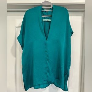 Karlie Short Sleeve V Neck Top Blouse